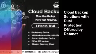 Get Free one of the best Cloud Backup & Security Services With Dual Protection