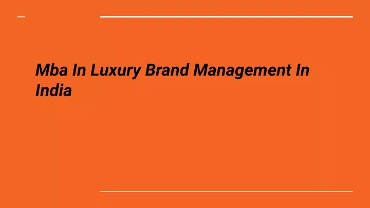 mba in luxury brand management in india