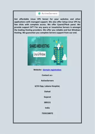 get affordable linux vps server for your websites