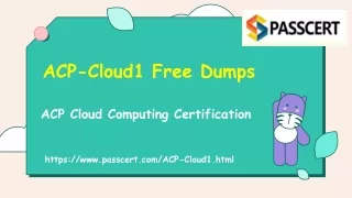 acp cloud1 free dumps