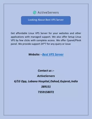 looking about best vps server