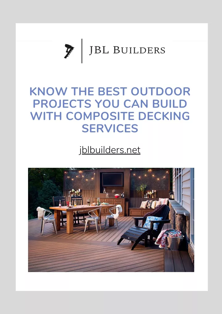 know the best outdoor projects you can build with