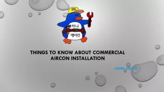 Know About Commercial Aircon Installation