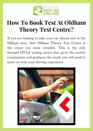 How To Book Test At Oldham Theory Test Centre?