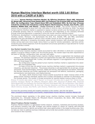 human machine interface market worth