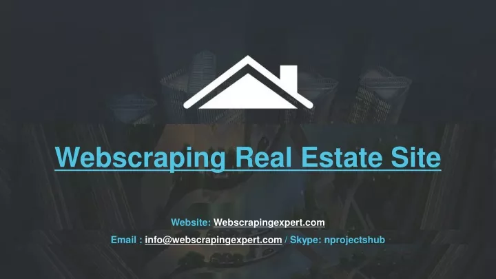 webscraping real estate site