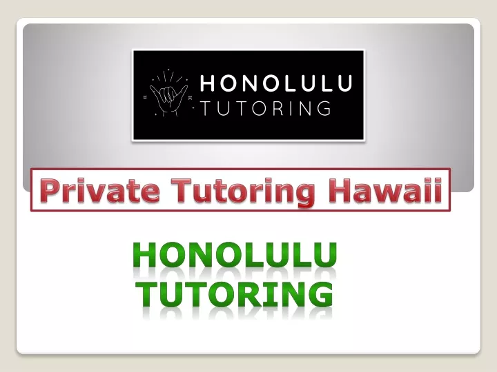 private tutoring hawaii