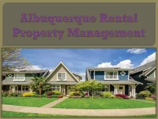 Albuquerque Rental Property Management