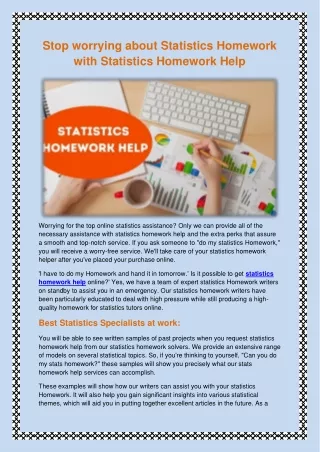 stop worrying about statistics homework with
