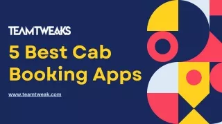 5 best cab booking apps