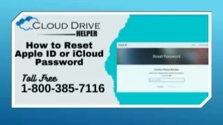 How to Reset iCloud password 1-800-385-7116