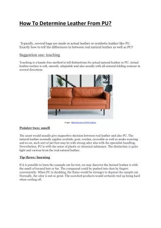 How To Determine Leather From PU.docx