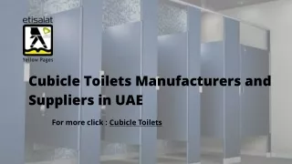 Cubicle Toilets Manufacturers and Suppliers in UAE