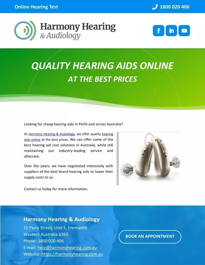 online hearing test