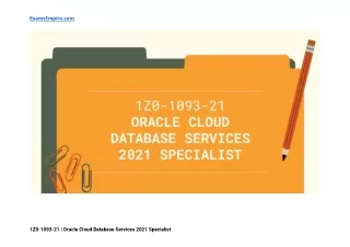 Try 1Z0-1093-21 Exam Certification Dumps for Real Success by ExamsEmpire.com
