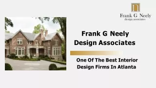 Frank G Neely Design Associates: Offers The Best Kitchen Designers In Atlanta