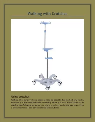 Walking with crutches