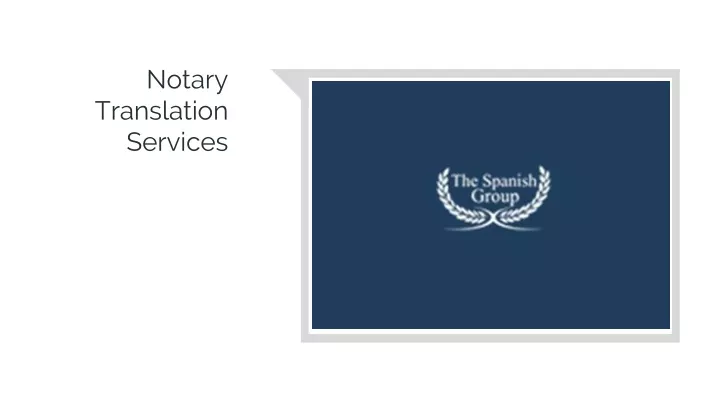 notary translation services