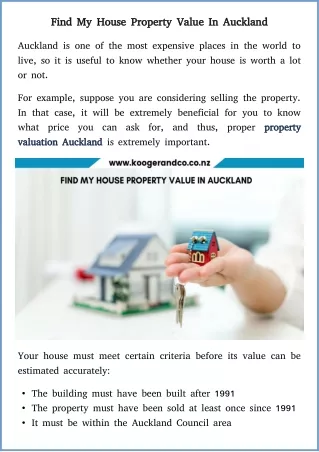Find My House Property Value In Auckland