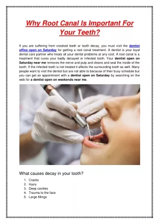 why root canal is important for your teeth