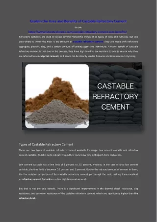 explain the uses and benefits of castable