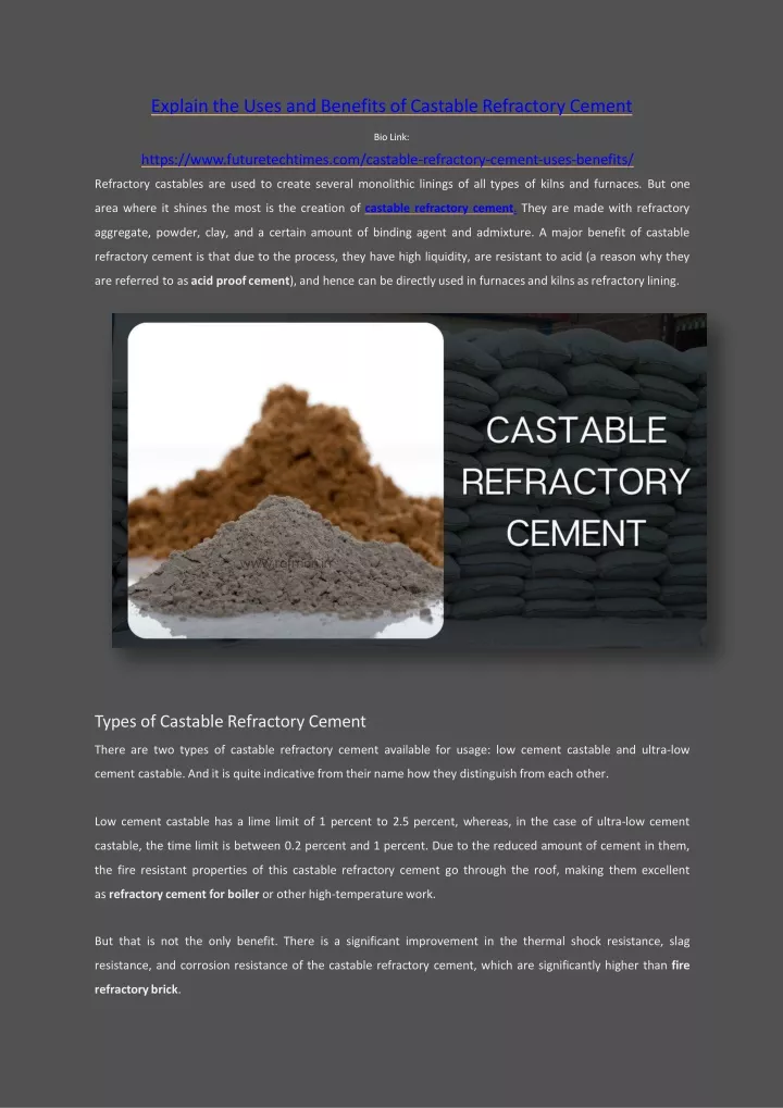 explain the uses and benefits of castable