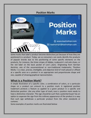 position marks