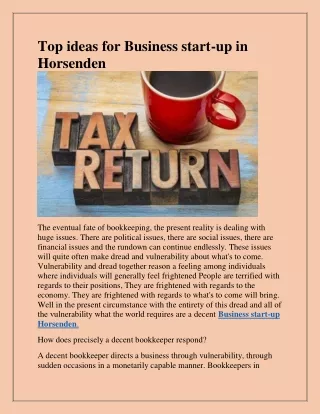 top ideas for business start up in horsenden