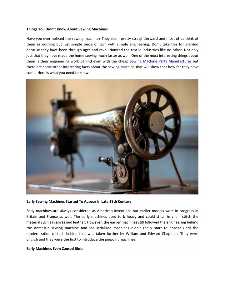 things you didn t know about sewing machines