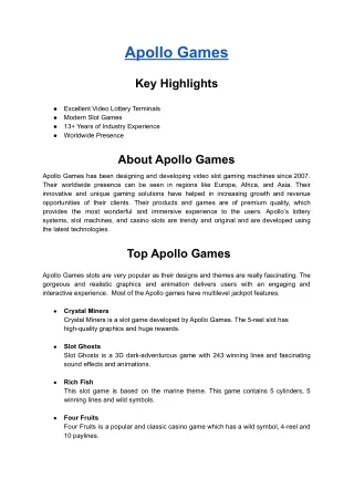 apollo games