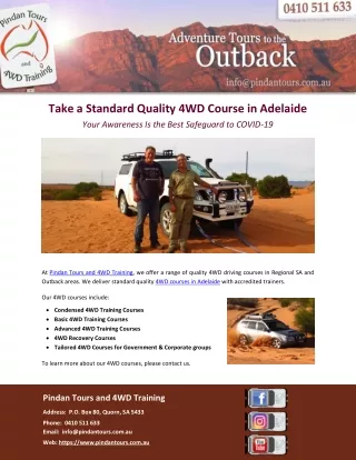 Take a Standard Quality 4WD Course in Adelaide