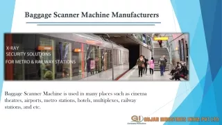 Baggage Scanner Manufacturers