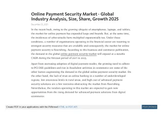online payment security market global industry