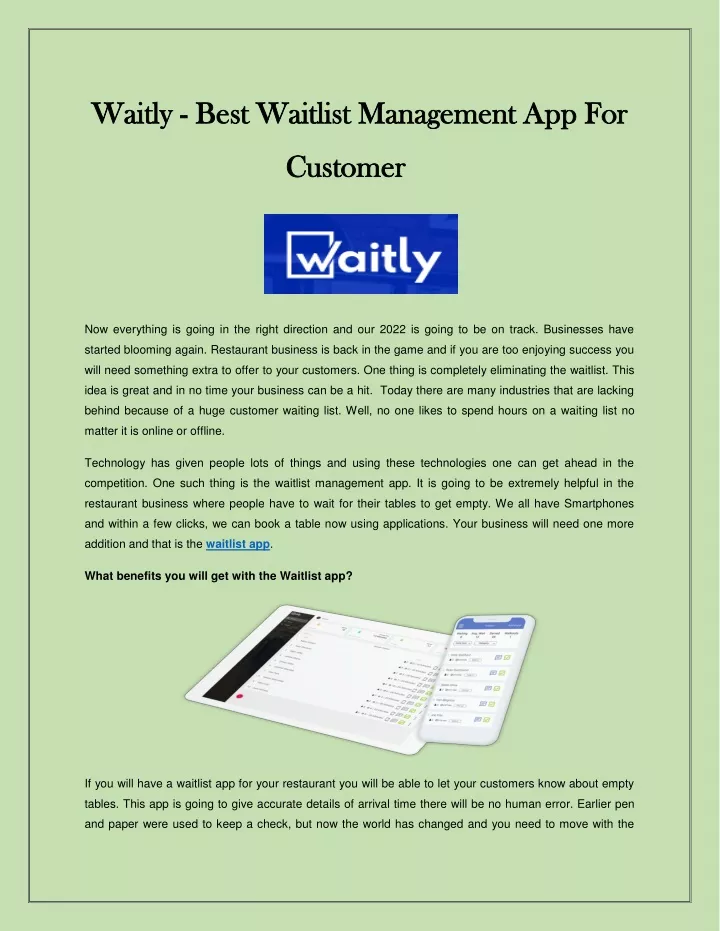 waitly waitly best waitlist management