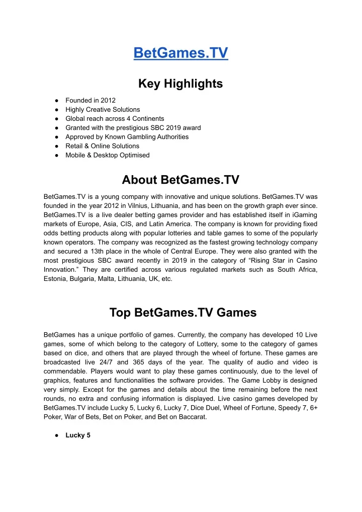 betgames tv