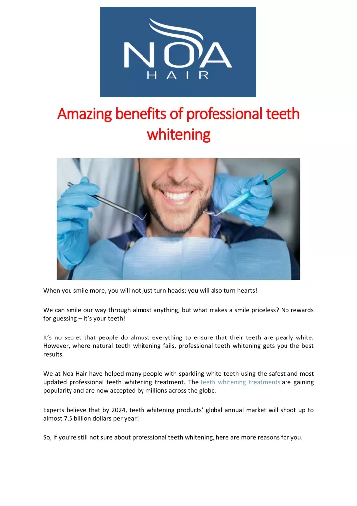 amazing benefits of professional teeth amazing