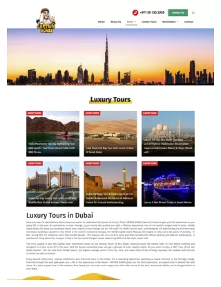 Captain Dunes: Luxury Tours in Dubai | Tourism Company