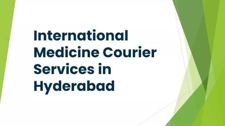 international medicine courier services