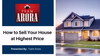 How to Sell Your House at Highest Price