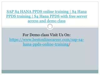SAP S4 HANA Training in Hyderabad | SAP APO PPDS PDF | SAP APO Overview | SAP PP