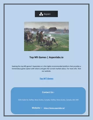 Top Nft Games | Aspenlabs.io