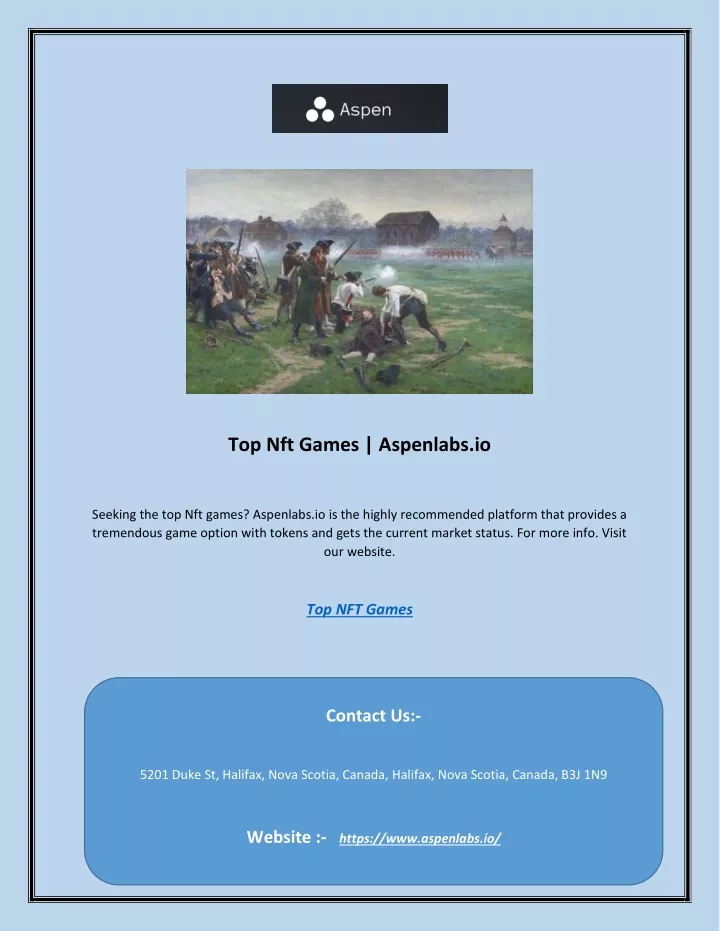 top nft games aspenlabs io