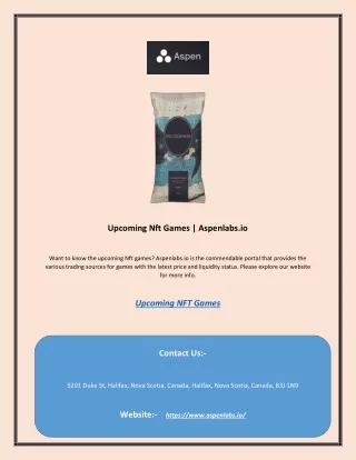 Upcoming Nft Games | Aspenlabs.io