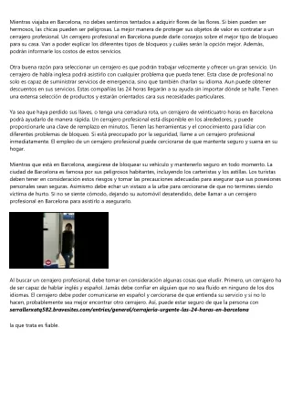 Razones para contratar a un cerrajero al viajar a Barcelona