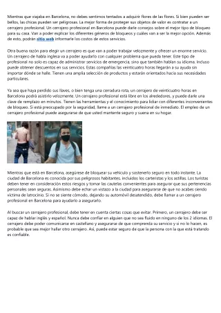 Cerrajero urgente en Barcelona
