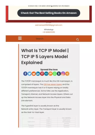 6 What Is TCP IP Model TCP IP 5 Layers Model