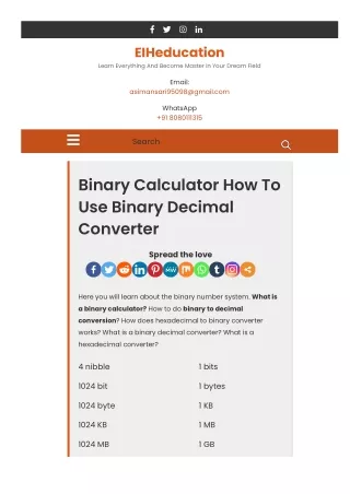 7 Binari Conversion