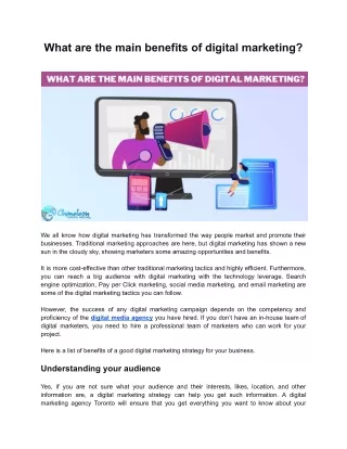What are the main benefits of digital marketing?