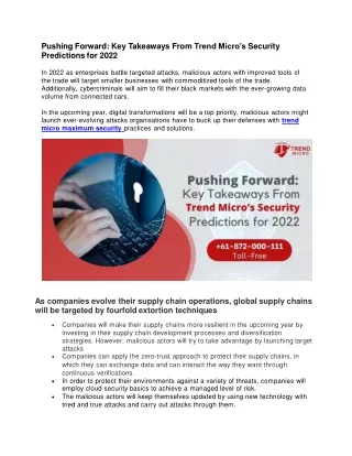 Key Takeaways From Trend Micro’s Security Predictions for 2022