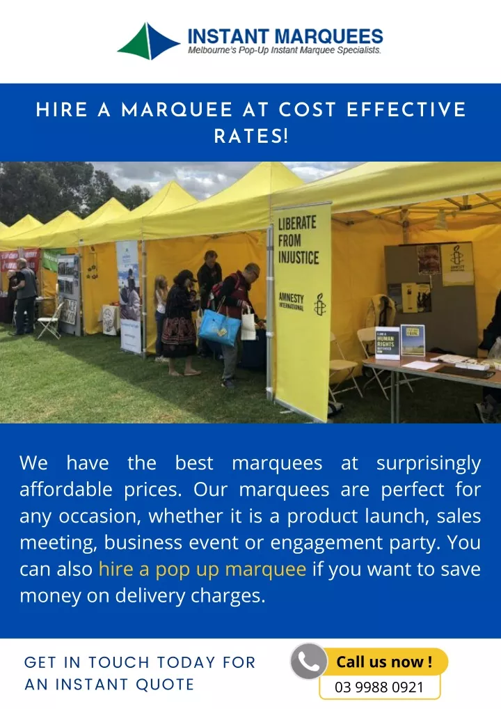 hire a marquee at cost effective rates